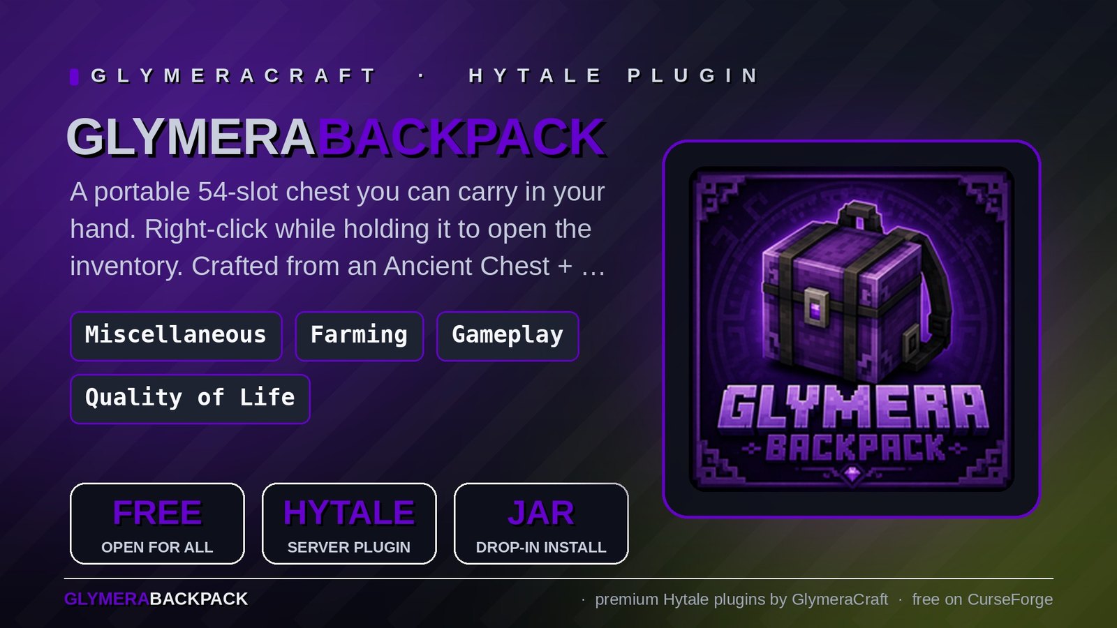 GlymeraBackpack screenshot